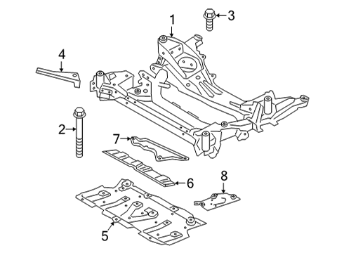 2022 BMW 430i xDrive Suspension Mounting - Front Torx Bolt Diagram for 07147313416