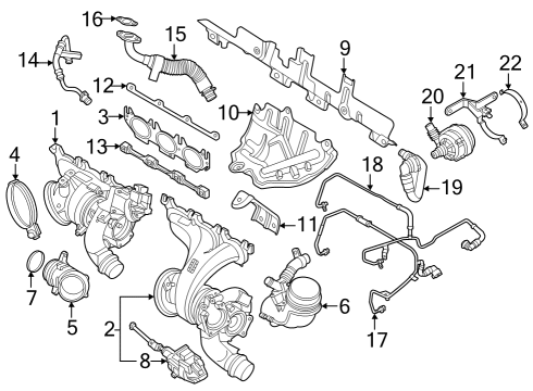 2020 BMW X3 Turbocharger & Components O-RING Diagram for 11277702625