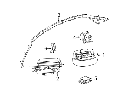 2007 Saturn Ion Air Bag Components Module Asm, Inflator Restraint Side Imp Sensor Diagram for 10369308