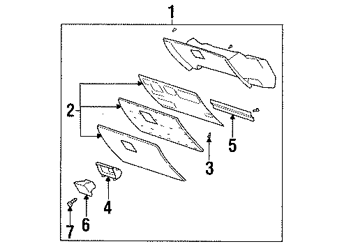 2000 Ford Crown Victoria Glove Box Glove Box Door Rivet Diagram for N807122S424