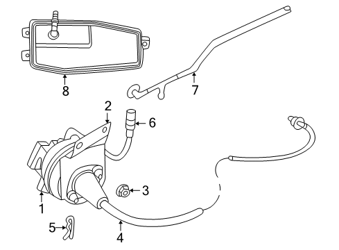 1998 Dodge Dakota Cruise Control System Reservoir-Vacuum Diagram for 4886009AA
