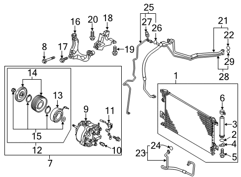 2019 Mitsubishi Outlander Sport A/C Condenser, Compressor & Lines Bolt-Fuel INJECTOR Diagram for MF911336