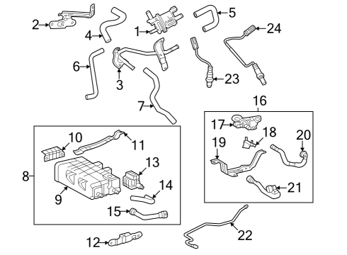 Emission Components ABS Sensor Wire Bolt Diagram for 90119A0213