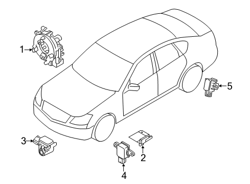 2018 Infiniti Q70 Air Bag Components Curtain Air Bag Module Assembly, Passenger Diagram for K85P05UT0A