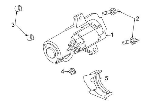 2014 Ford Escape Starter Starter Mount Stud Diagram for W706194S415