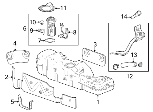 Fuel System Components Tank Strap Diagram for 52015482