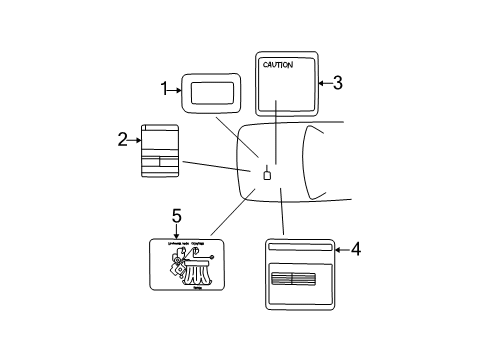 2004 Hyundai Sonata Information Labels Label-Refrigerant Diagram for 9769929000