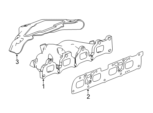 2016 Buick LaCrosse Exhaust Manifold Heat Shield Diagram for 12646123