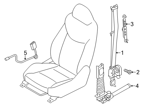 2018 Hyundai Elantra GT Seat Belt Seat Belt PRETENSIONER, RH Diagram for 88841F2000TRY