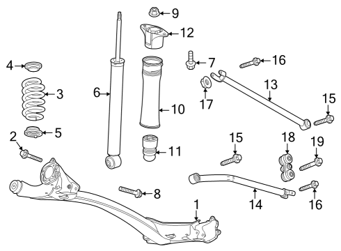 Rear Suspension, Suspension Components BOLT/SCREW Diagram for 11604344