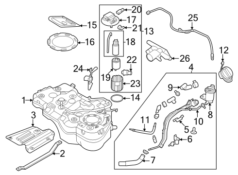 Fuel Injection Filter Assy-Air Diagram for 31450R5500