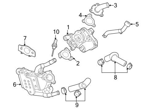 EGR System HOSE-DIFF PRESSURE LP Diagram for 393632M421