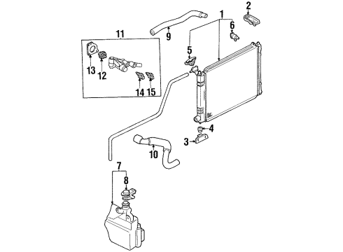 1997 Mercury Tracer Senders Reservoir Diagram for F7CZ8A080AD