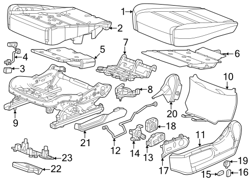 Driver Seat Components Seat Switch Knob Diagram for 84878415