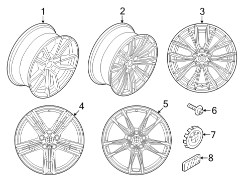 2020 BMW 330i xDrive Wheels Disk Wheel, Light Alloy, In Diagram for 36118089890