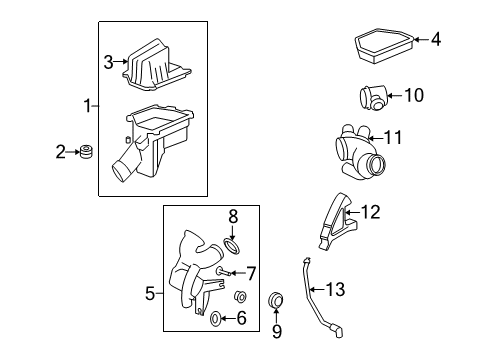 2009 Saturn Vue Air Intake Air Duct Diagram for 20815221