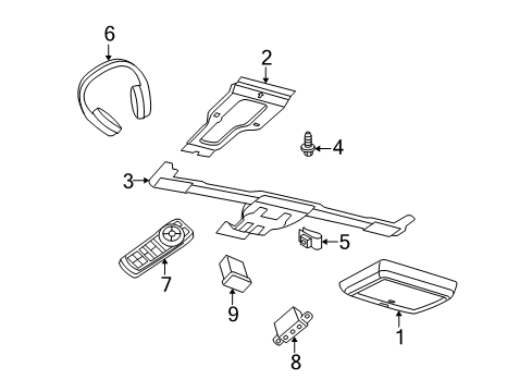 2008 Dodge Nitro Entertainment System Components Speaker-Wireless Diagram for 5091277AB