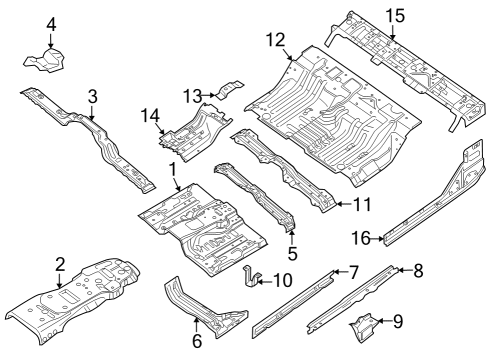 Floor FLOOR-REAR, FRONT Diagram for 745129BU0A