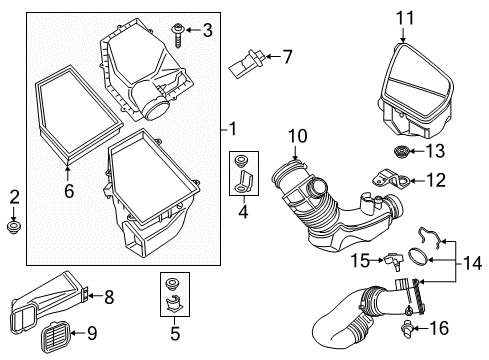 2017 BMW 740e xDrive Powertrain Control Resonator Holder Diagram for 13718620476