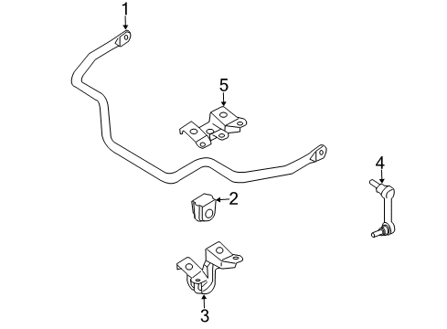 2004 Infiniti G35 Stabilizer Bar & Components - Front Bracket Assy-Front Stabilizer Diagram for 54634AL511