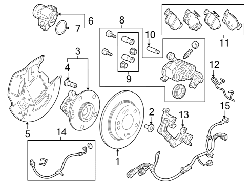 1995 Ford Aspire Rear Brakes HARNESS, R. EPB Diagram for 47510T60A02
