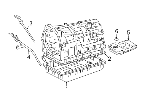 2003 Toyota 4Runner Automatic Transmission Transmission Pan Diagram for 3510660140
