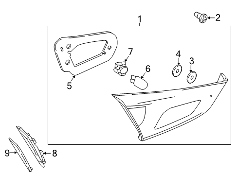 2017 Toyota Yaris iA Bulbs Back Up Lamp Assembly Diagram for 81590WB002