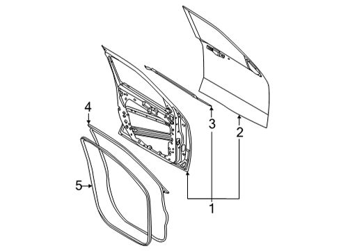 2022 Ford Maverick Door & Components WEATHERSTRIP ASY - DOOR OPENIN Diagram for NZ6Z6020531A