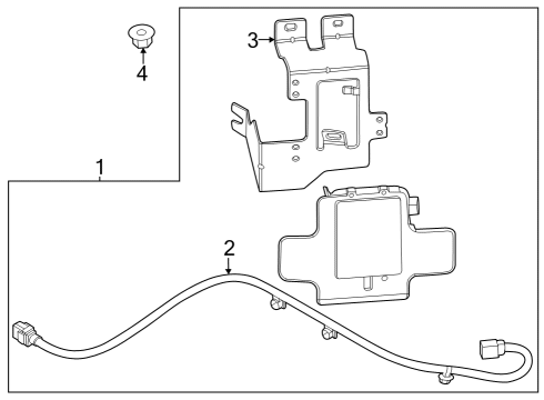 2020 Hyundai Tucson Lane Departure Warning Unit Assembly-Rear Corner Radar, LH Diagram for 95810D3500