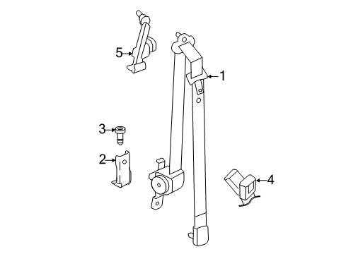 2011 Chrysler Town & Country Seat Belt ADJUSTER-Seat Belt Turning Loop Diagram for 1DW77BD1AB