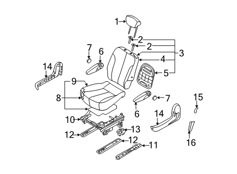 2011 Kia Sedona Rear Seat Components Cushion Assembly-Rear 2ND Diagram for 892004D113AGV