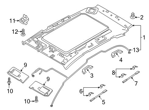 2013 Jeep Patriot Interior Trim - Roof Wiring Assembly-Roof Diagram for 91800D3090
