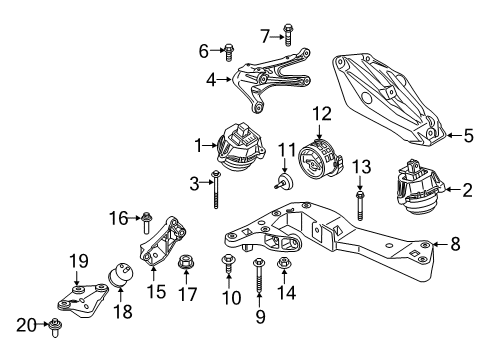 2021 BMW 740i xDrive Automatic Transmission Flywheel Automatic Diagram for 11228612144