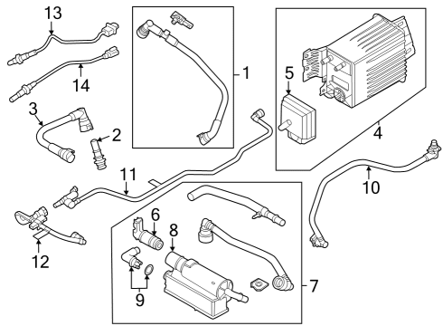2021 Ford F-150 Powertrain Control TUBE ASY Diagram for ML3Z6758B