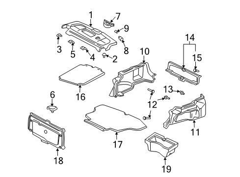 2005 Honda Civic Interior Trim - Rear Body Cap, R. Child Anchor (A-1) *NH361L* (CF GRAY) Diagram for 84501S5AA00ZA