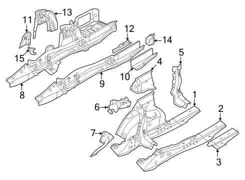 Rear Floor & Rails Blind Rivet Nut, Countersunk Head Diagram for 07147206553