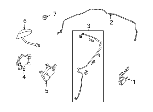2009 Honda Accord Antenna & Radio XM Unit Diagram for 39820TA0A01
