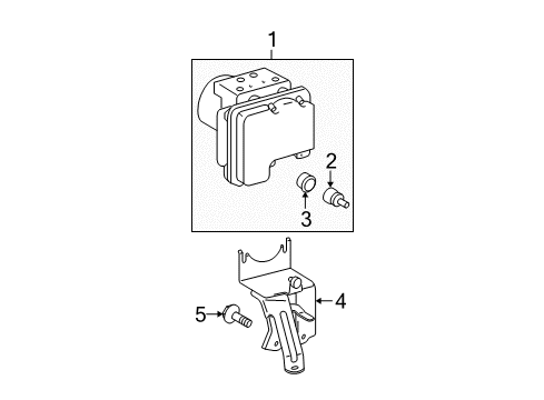 2007 Toyota Yaris ABS Components Bracket Diagram for 4459052130