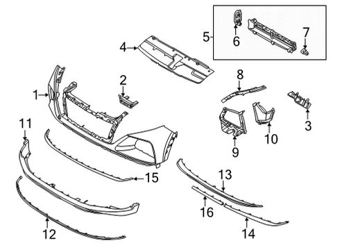 2022 Hyundai Tucson Bumper & Components - Front ACTUATOR-ACTIVE AIR Diagram for 86969N9000