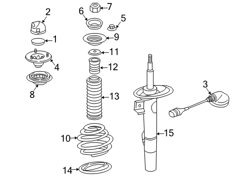 2002 BMW 745i Struts & Components - Front Front Coil Spring Diagram for 31336753487