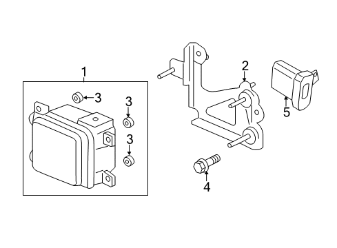 2015 Acura RLX Cruise Control System Bracket Assembly Diagram for 36801TY2A01