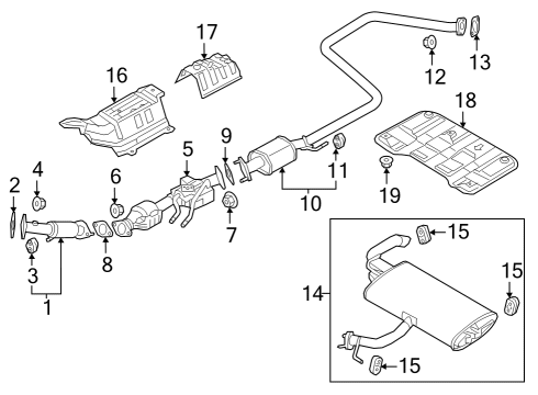 Exhaust Components Hanger Diagram for 28780AA900