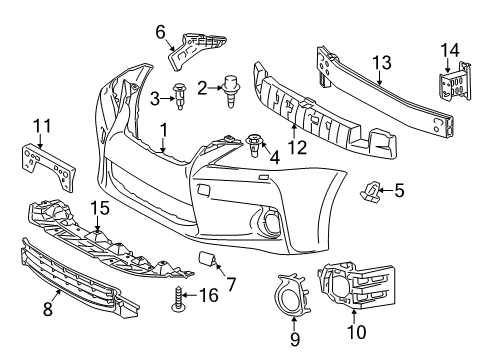 2014 BMW 335i Front Bumper Grille, Radiator, Lower Diagram for 5311276010