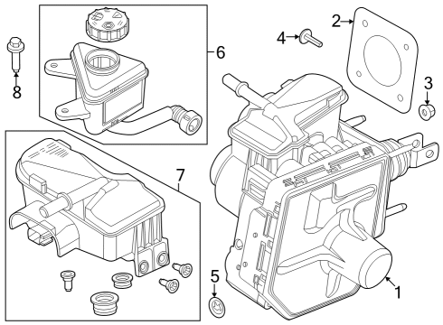 Dash Panel Components Booster Assembly Diagram for L1MZ2005K