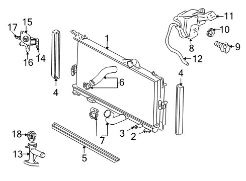 2006 Chrysler PT Cruiser Radiator & Components Hose-COOLANT Reserve Tank Diagram for 5072195AA