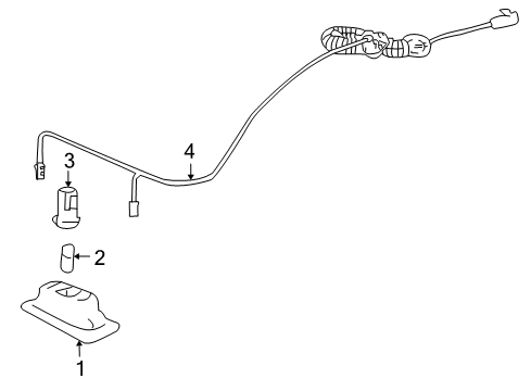 2008 Pontiac G8 Bulbs Lamp, Rear License Plate Diagram for 92202366