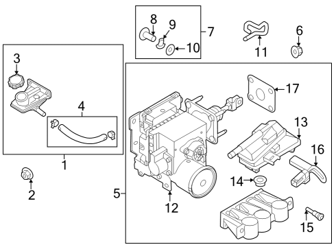 Dash Panel Components RESERVOIR ASSY Diagram for 58511BY100