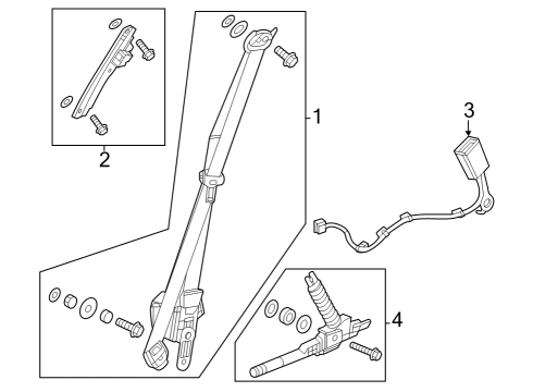 Front Seat Belts Collar (2.6H) Diagram for 81441SAAJ01