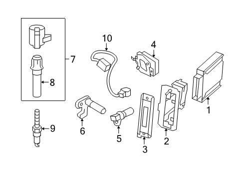 2005 Lincoln Town Car Powertrain Control Boot Diagram for F7TZ12A402AA