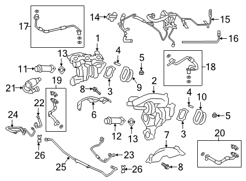 Turbocharger & Components O Ring-TURBOCHARGER LUBRICANT INLE Diagram for 68374709AA